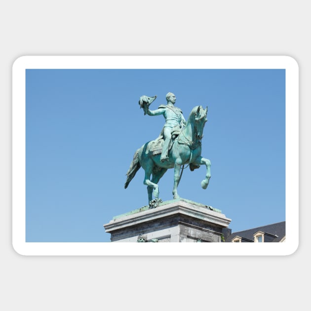 Luxembourg; City; Place; Wilhelm; II; Emperor; equestrian statue; Place Guillaume Sticker by Kruegerfoto